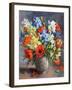 Poppies and Irises, 1991 (Oil on Canvas)-Anthea Durose-Framed Giclee Print