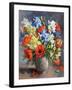 Poppies and Irises, 1991 (Oil on Canvas)-Anthea Durose-Framed Giclee Print