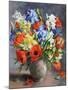 Poppies and Irises, 1991 (Oil on Canvas)-Anthea Durose-Mounted Giclee Print