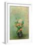 Poppies and Other Flowers in a Vase-Odilon Redon-Framed Giclee Print