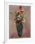Poppies and other flowers in a vase-Odilon Redon-Framed Giclee Print