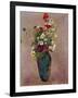 Poppies and other flowers in a vase-Odilon Redon-Framed Giclee Print