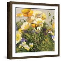 Poppies and Pansies I-null-Framed Art Print