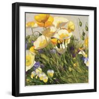 Poppies and Pansies I-null-Framed Art Print