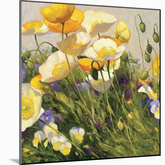 Poppies and Pansies I-null-Mounted Art Print