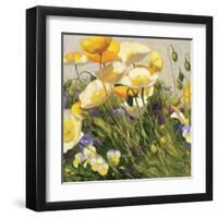 Poppies and Pansies I-null-Framed Art Print