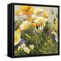 Poppies and Pansies I-null-Framed Stretched Canvas