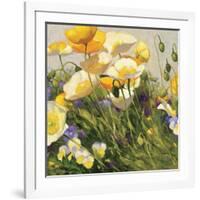 Poppies and Pansies I-null-Framed Art Print