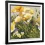 Poppies and Pansies I-null-Framed Art Print