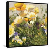 Poppies and Pansies I-null-Framed Stretched Canvas