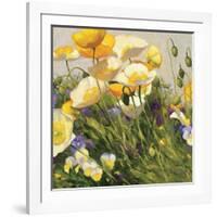 Poppies and Pansies I-null-Framed Art Print