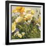 Poppies and Pansies I-null-Framed Art Print