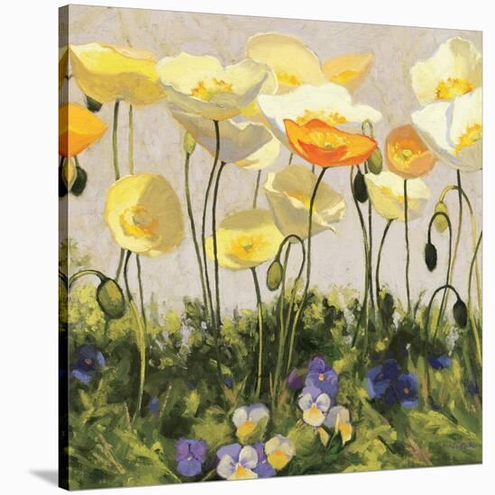 Poppies and Pansies II-null-Stretched Canvas