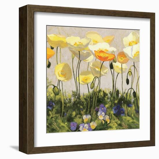 Poppies and Pansies II-null-Framed Art Print