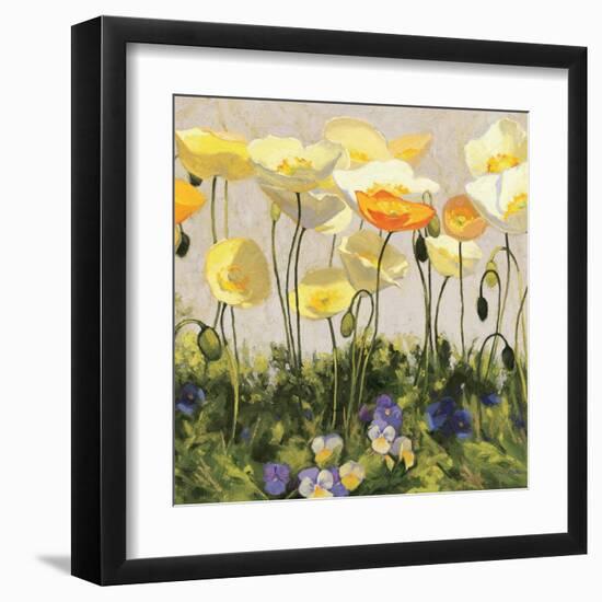 Poppies and Pansies II-null-Framed Art Print