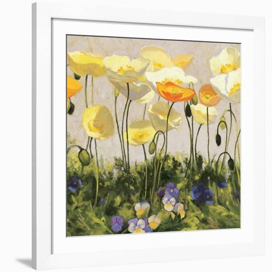 Poppies and Pansies II-null-Framed Art Print