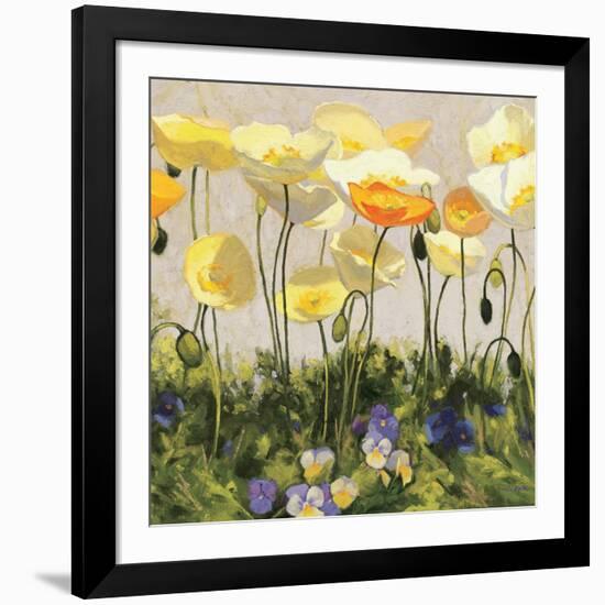 Poppies and Pansies II-null-Framed Art Print