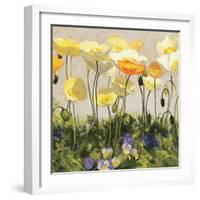 Poppies and Pansies II-null-Framed Art Print