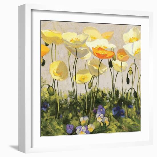 Poppies and Pansies II-null-Framed Art Print