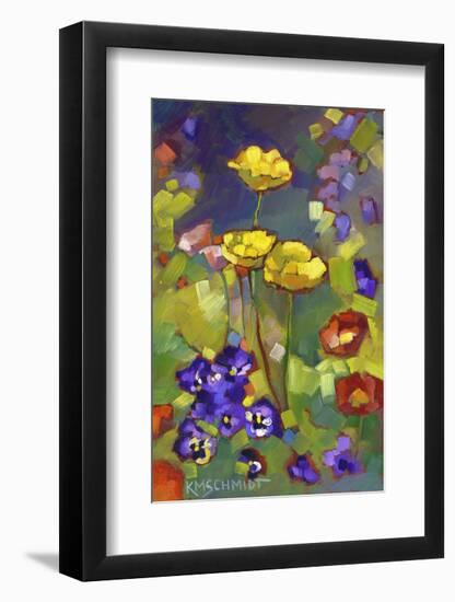 Poppies and Pansies-Karen Mathison Schmidt-Framed Art Print