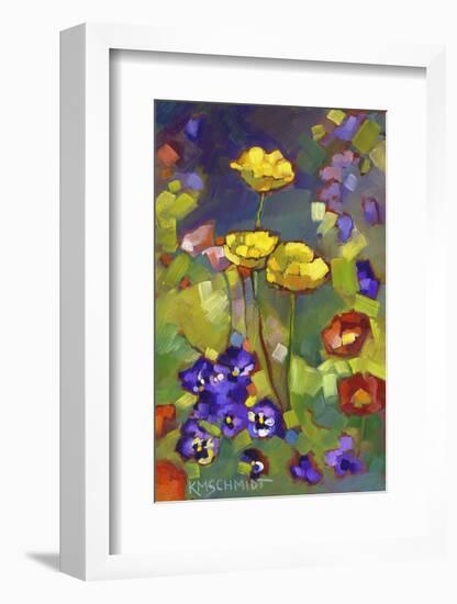 Poppies and Pansies-Karen Mathison Schmidt-Framed Art Print