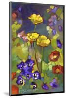 Poppies and Pansies-Karen Mathison Schmidt-Mounted Art Print