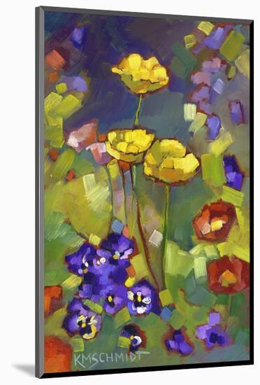 Poppies and Pansies-Karen Mathison Schmidt-Mounted Art Print