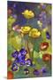 Poppies and Pansies-Karen Mathison Schmidt-Mounted Art Print