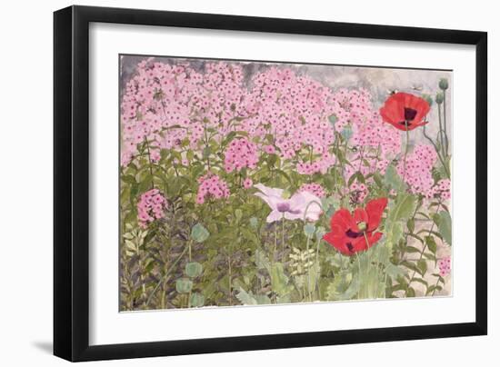 Poppies and Phlox-Linda Benton-Framed Giclee Print