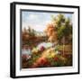 Poppies and Stream-Hulsey-Framed Art Print