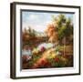 Poppies and Stream-Hulsey-Framed Art Print