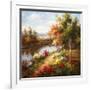 Poppies and Stream-Hulsey-Framed Art Print