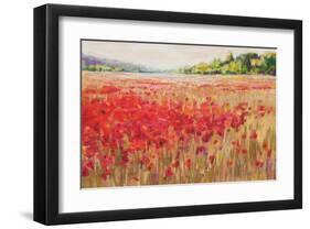 Poppies And Trees VI-null-Framed Art Print