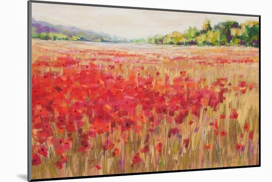 Poppies And Trees VI-null-Mounted Art Print