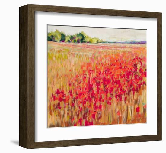 Poppies And Trees VIII-null-Framed Art Print