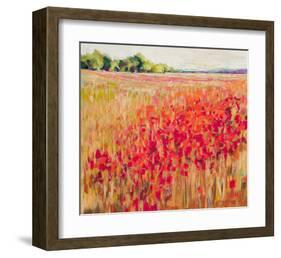 Poppies And Trees VIII-null-Framed Art Print