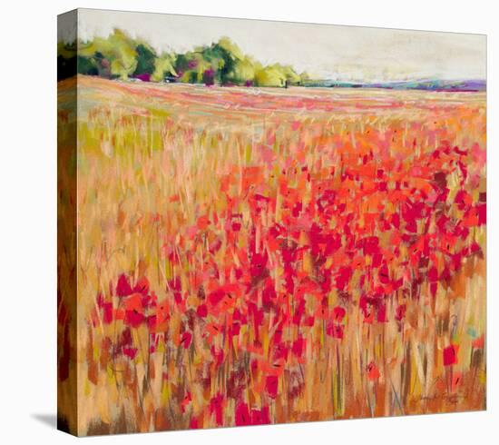 Poppies And Trees VIII-null-Stretched Canvas