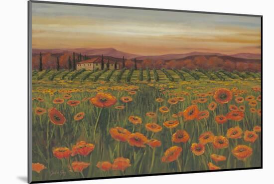 Poppies At Dusk-null-Mounted Art Print