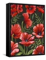 Poppies at Midnight II-Grace Popp-Framed Stretched Canvas