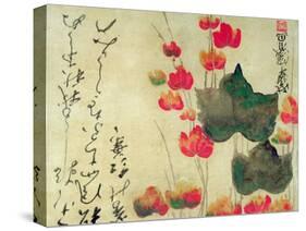 Poppies (Autumn Ivy)-Japanese School-Stretched Canvas