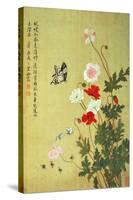 Poppies, Butterflies and Bees-Ma Yuanyu-Stretched Canvas