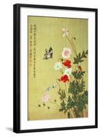 Poppies, Butterflies and Bees-Ma Yuanyu-Framed Giclee Print