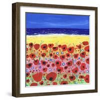 Poppies by the Beach-Caroline Duncan-Framed Giclee Print