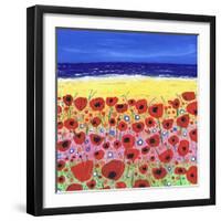 Poppies by the Beach-Caroline Duncan-Framed Giclee Print