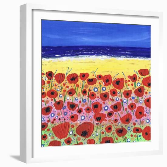 Poppies by the Beach-Caroline Duncan-Framed Giclee Print