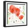 Poppies Chinoise-Sheila Golden-Framed Art Print