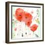 Poppies Chinoise-Sheila Golden-Framed Art Print