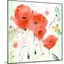 Poppies Chinoise-Sheila Golden-Mounted Art Print