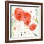 Poppies Chinoise-Sheila Golden-Framed Art Print