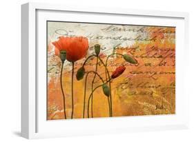Poppies Composition I-Patricia Pinto-Framed Art Print